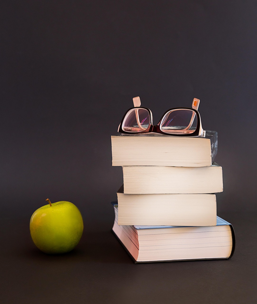 glasses, book, apple, fruit, literature, educate, homework, beautiful wallpaper, organic, creative, objects, healthy, educational, studying, background, learn, read, education, concept, reading, text, paper, learning, iphone wallpaper